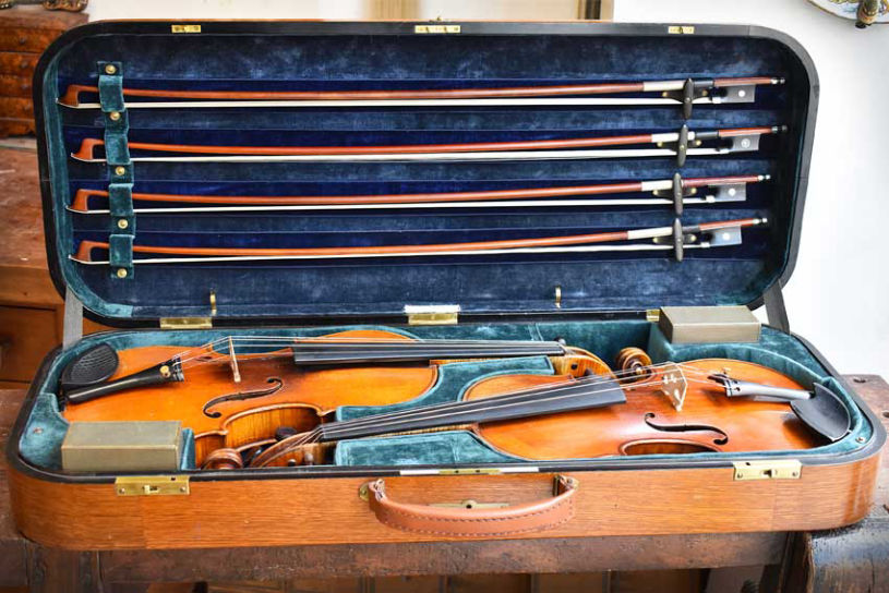 Hill double violin case