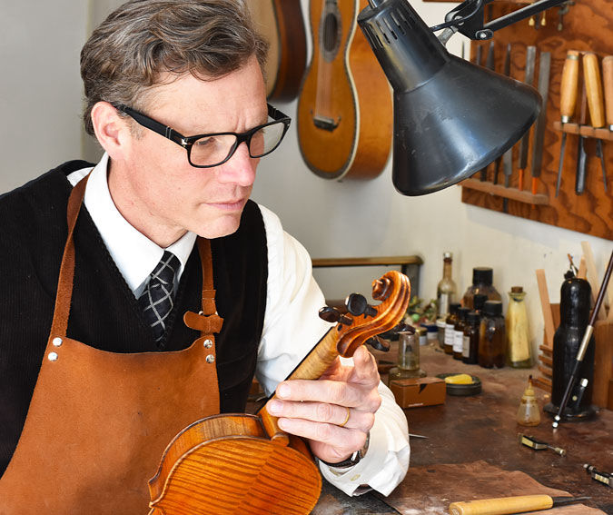Violin expert Ian McCamy
